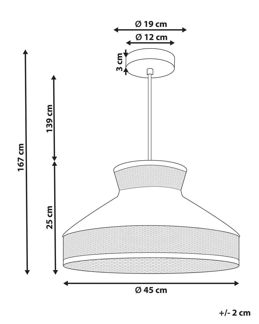 Pendant Lamp BATALI Rattan Beige_891597