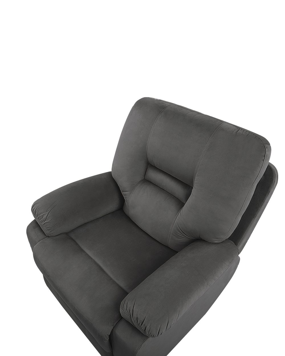 Electric Recliner Chair BERGEN LED Velvet Dark Grey Beliani