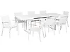 Garden Dining Set 8 Seater VALCANETTO/BUSSETO Metal White