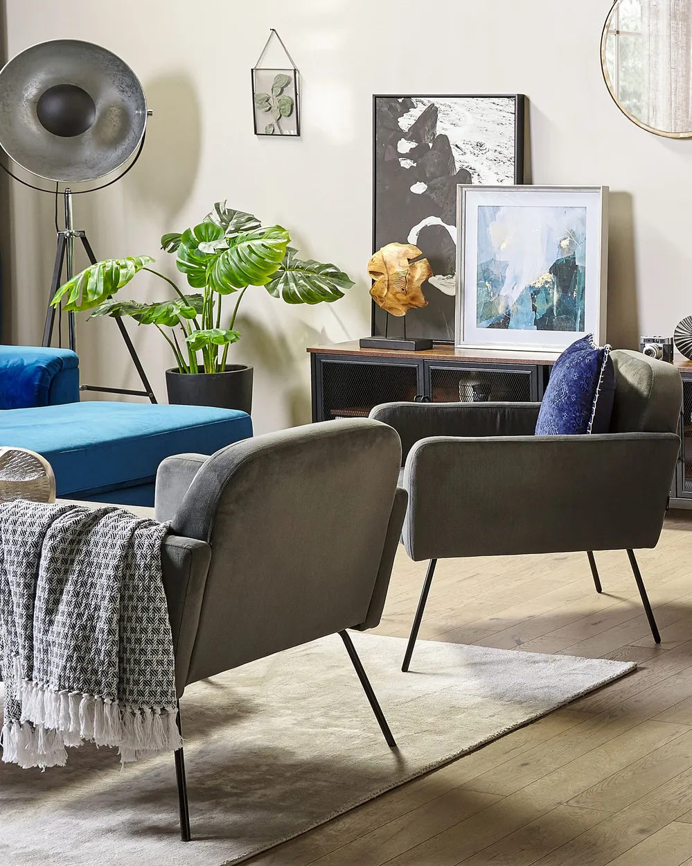Armchair NARKEN Velvet Grey_860194
