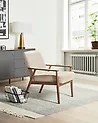 Armchair ESRUM Boucle Dark Brown/ Beige