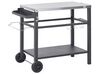 Metal Garden Serving Trolley Black SPIAZZI_931769