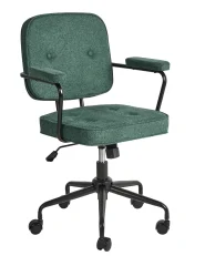 Desk Chair PAWNEE Fabric Dark Green_1057370