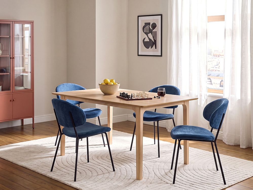 Tavolo da pranzo DELMAS Frassino chiaro 160 cm 90 cm