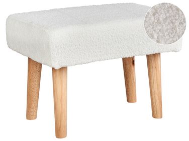 Boucle Footstool White TAKOMA