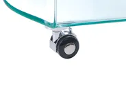 Side Table MINTO with Wheels Tempered Glass Transparent_1032568