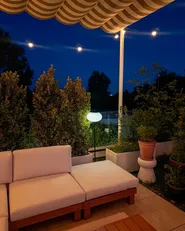 Lampa ogrodowa stojąca solarna LED LUMBE Czarny_1155619