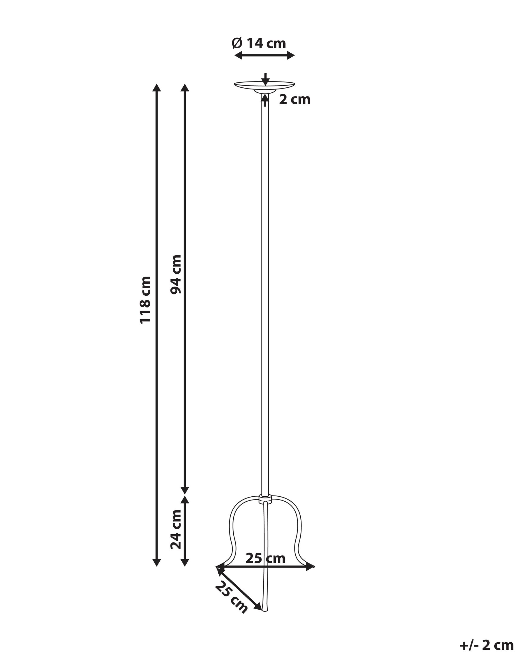 Portacandele ALMADA 118 cm Metallo Nero_968655