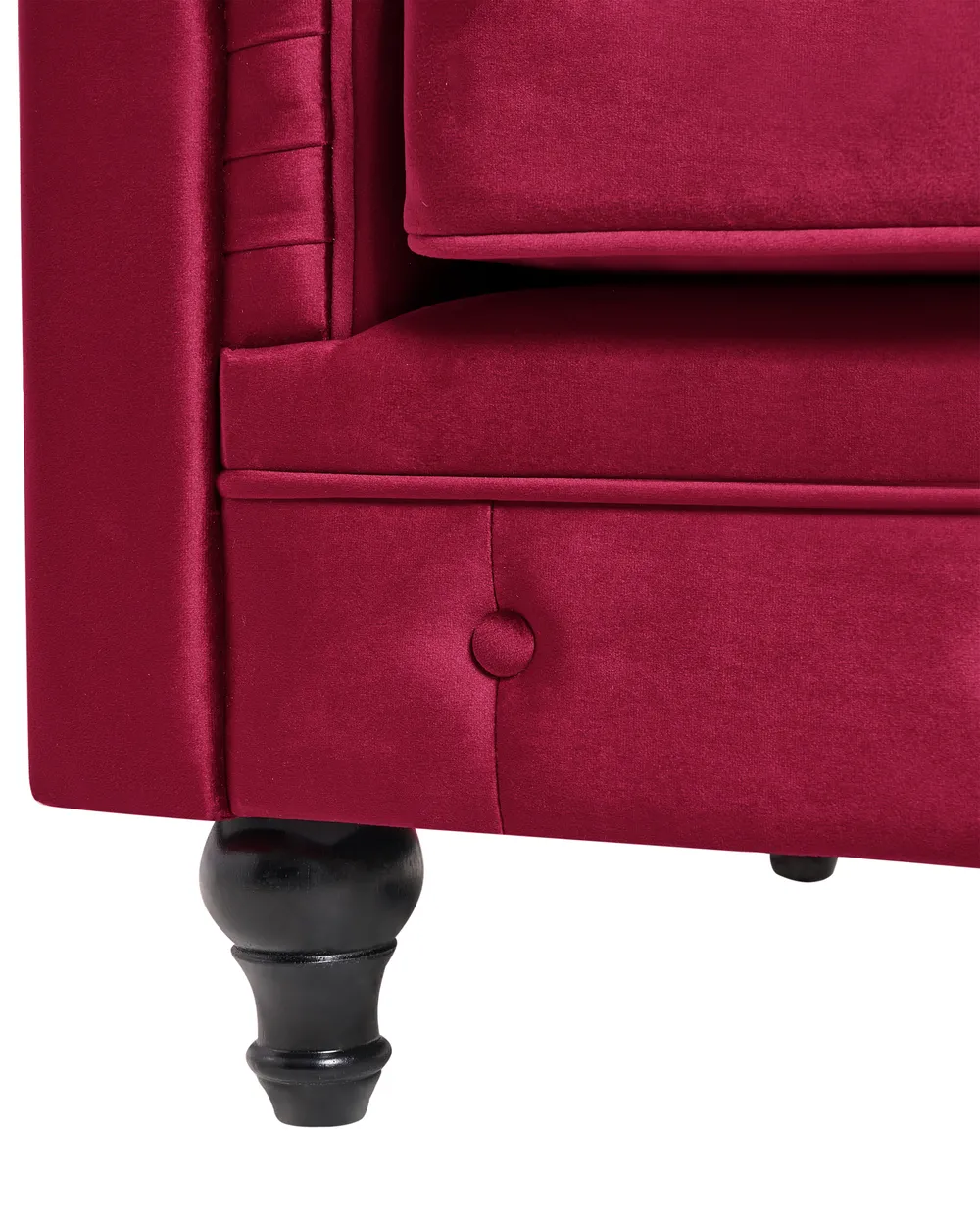 Fauteuil CHESTERFIELD Fluweel Zwart Fauteuil CHESTERFIELD Fluweel Zwart