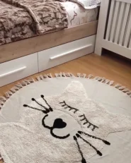 Tappeto per bambini ETSERI Beige ø 120 cm Cotone_997564
