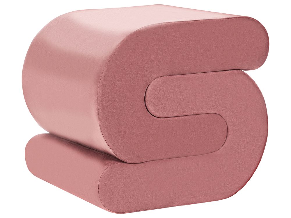 Pouf ARCADIA Velours Rose