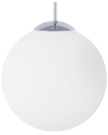 Sklenená závesná lampa biela BARROW L