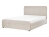 Bed met opbergruimte stof beige 140 x 200 RENNES_702932