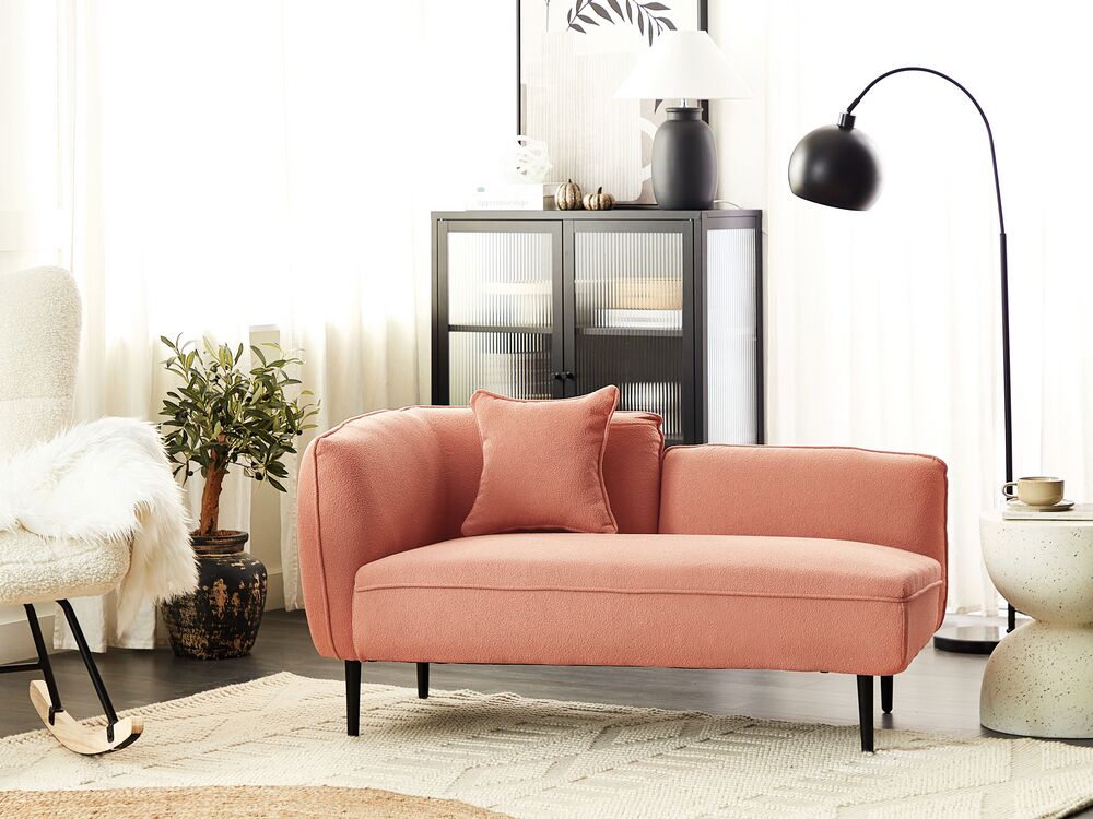 Blush pink chaise lounge online