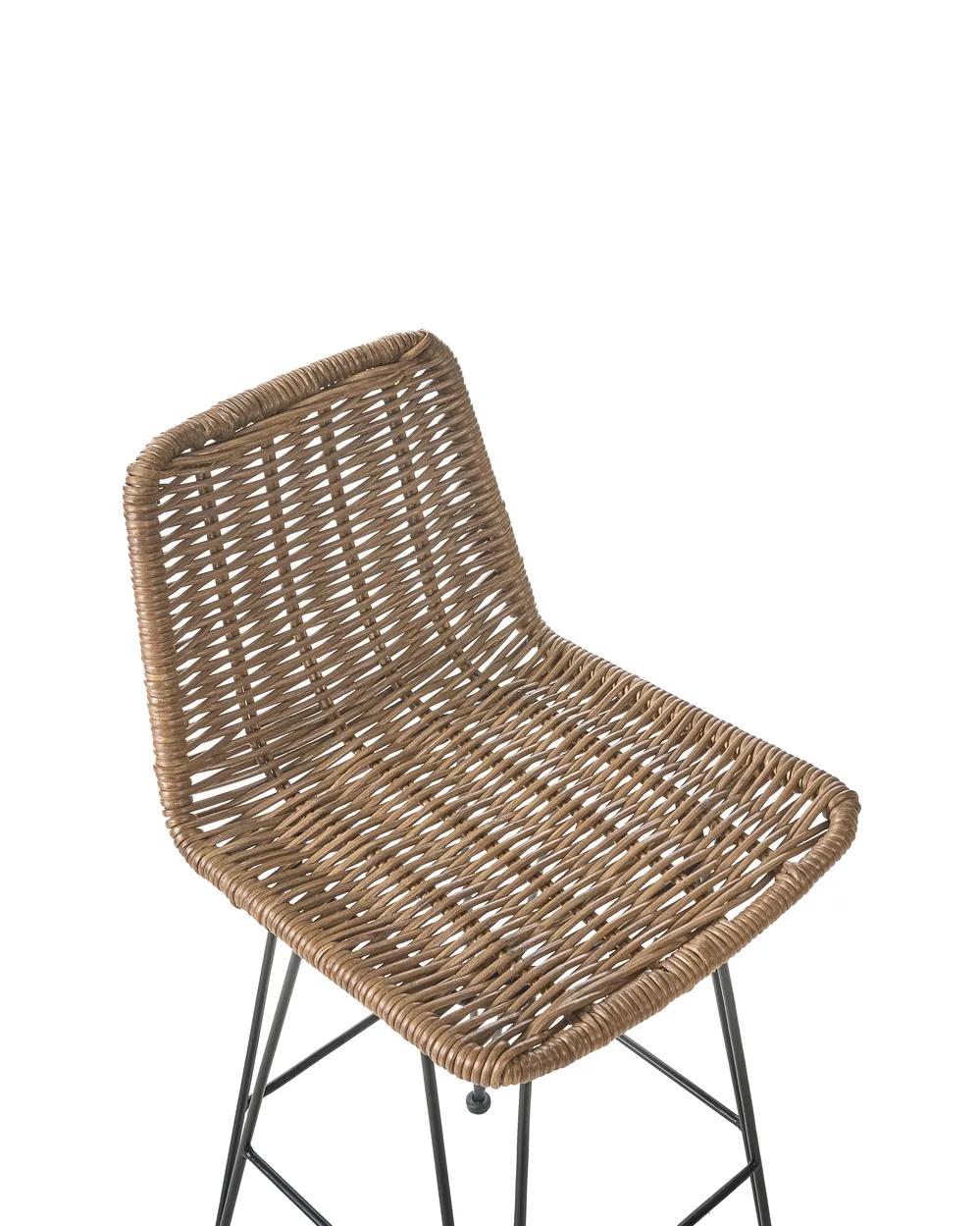 Set of 2 Bar Chairs CASSITA Rattan Brown_1018419