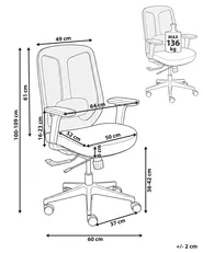 Office Chair ZELAR Fabric Grey_1095916