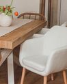 Sametová jídelní židle bílá YORKVILLE II_923033