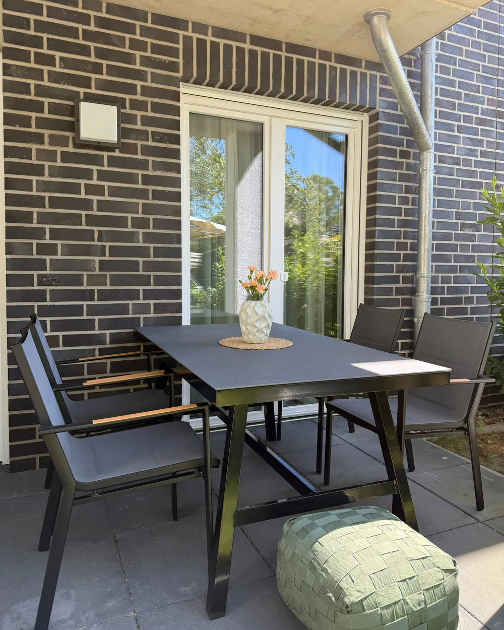 Set di 6 sedie da giardino BUSSETO Metallo Nero_986711