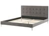 Velvet EU Super King Size Bed Grey AMBERT_786699