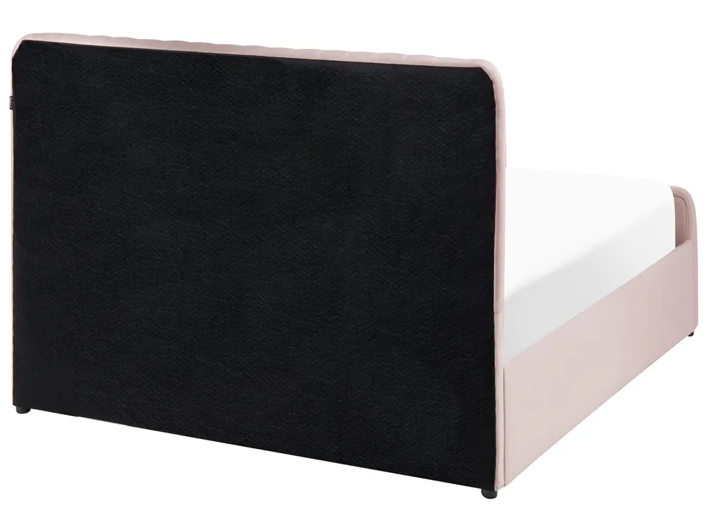 Ottoman Bed LUNAN Pastel Pink 120 x 200 cm (EU Small Double)_1051425