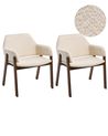 Set di 2 sedie da pranzo ALBION Bouclé Beige chiaro