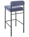 Set of 2 Boucle Bar Chairs Blue AMAYA_928358