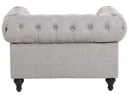 Set da salotto 4 posti CHESTERFIELD Tessuto Grigio chiaro_797140