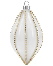 Conjunto de 12 bolas de Navidad WINTERFROST Vidrio Blanco_1192221