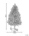 Künstlicher Weihnachtsbaum schneebedeckt 180 cm weiß BASSIE_783706