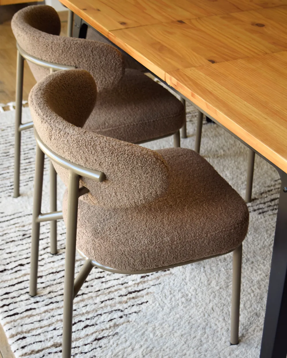 Set di 2 sedie da pranzo UNITY Bouclé Tortora_1064123