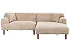 Corner Sofa HOLT Fabric Beige Left Hand