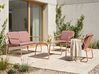 Ensemble de salon de jardin avec table 4 places CALASCIO Métal Marron