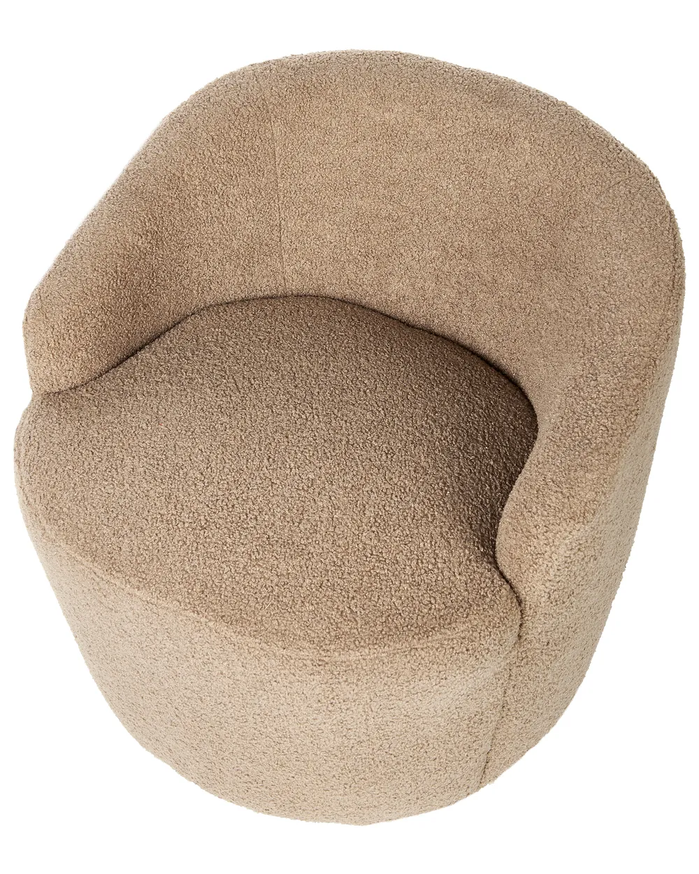Swivel Armchair DAVIK Boucle Taupe_943664