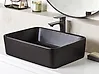 Countertop Basin TRAVESIA 490 x 380 mm Ceramic Black