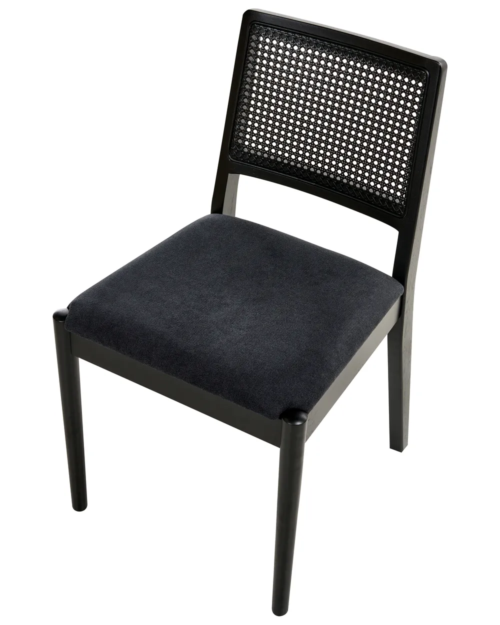 Set of 2 Dining Chairs TAMARAC Wood Black_1013780