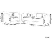 Set da salotto 4 posti LEIREN Ciniglia Nero_1028724