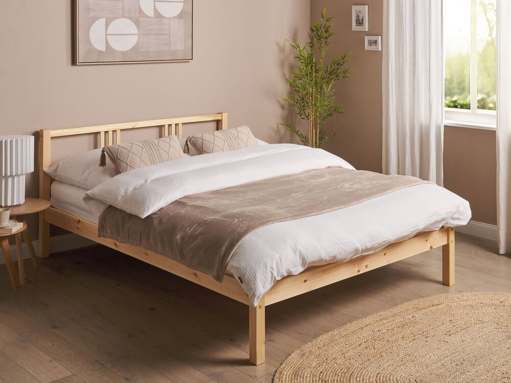 Letto Legno di pino VANNES 140 x 200 cm Marrone chiaro