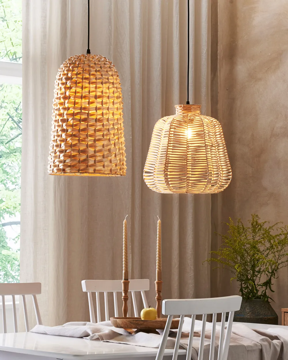 Lampa wisząca KERIO Drewno bambusowe Naturalny