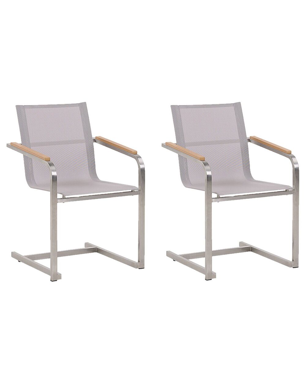 Sæt af 2 havestole COSOLETO Rustfrit stål Beige