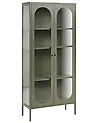 Glass Display Cabinet FOXTON 80 cm Metal Green