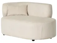 Left-Hand Chaise Longue VANVEY Corduroy Light Beige_1004190