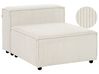 Módulo de cadeira de 1 lugar em bombazine branco-creme APRICA_907503