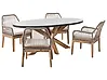 Garden Dining Set 4 Seater ORISTANO with Cushions Concrete Beige