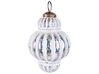 Set of 6 Glass Baubles Silver CREMEUX _899756