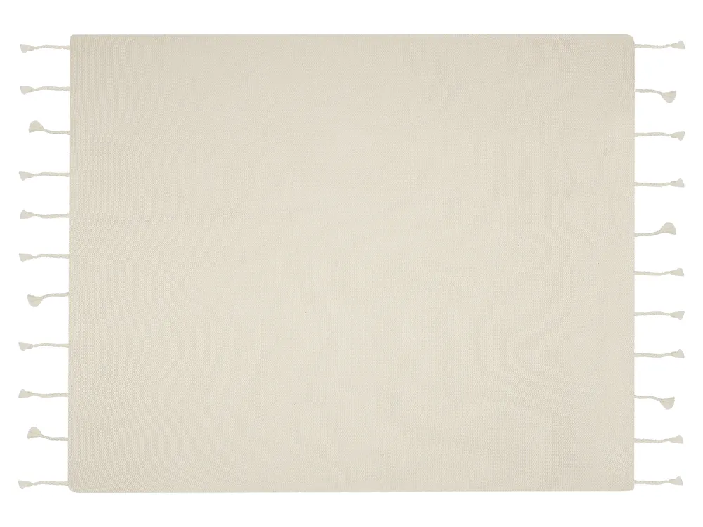 Koc NAZILLI Bawełna 125 x 150 cm Beżowy_820714