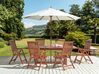 Ensemble de jardin 6 places avec parasol en bois foncé TOSCANA (12 options)_877722