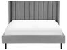 Bed fluweel grijs 160 x 200 cm VILLETTE_930514