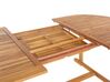 Set da giardino 8 posti legno di acacia chiaro con cuscini bianco sporco e ombrellone MAUI II_926954