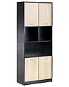 Libreria a 4 ante ZEHNA Marrone/Nero