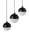 Lampe suspendue à 3 lumières LED en métal noir ANKOBRA_919166